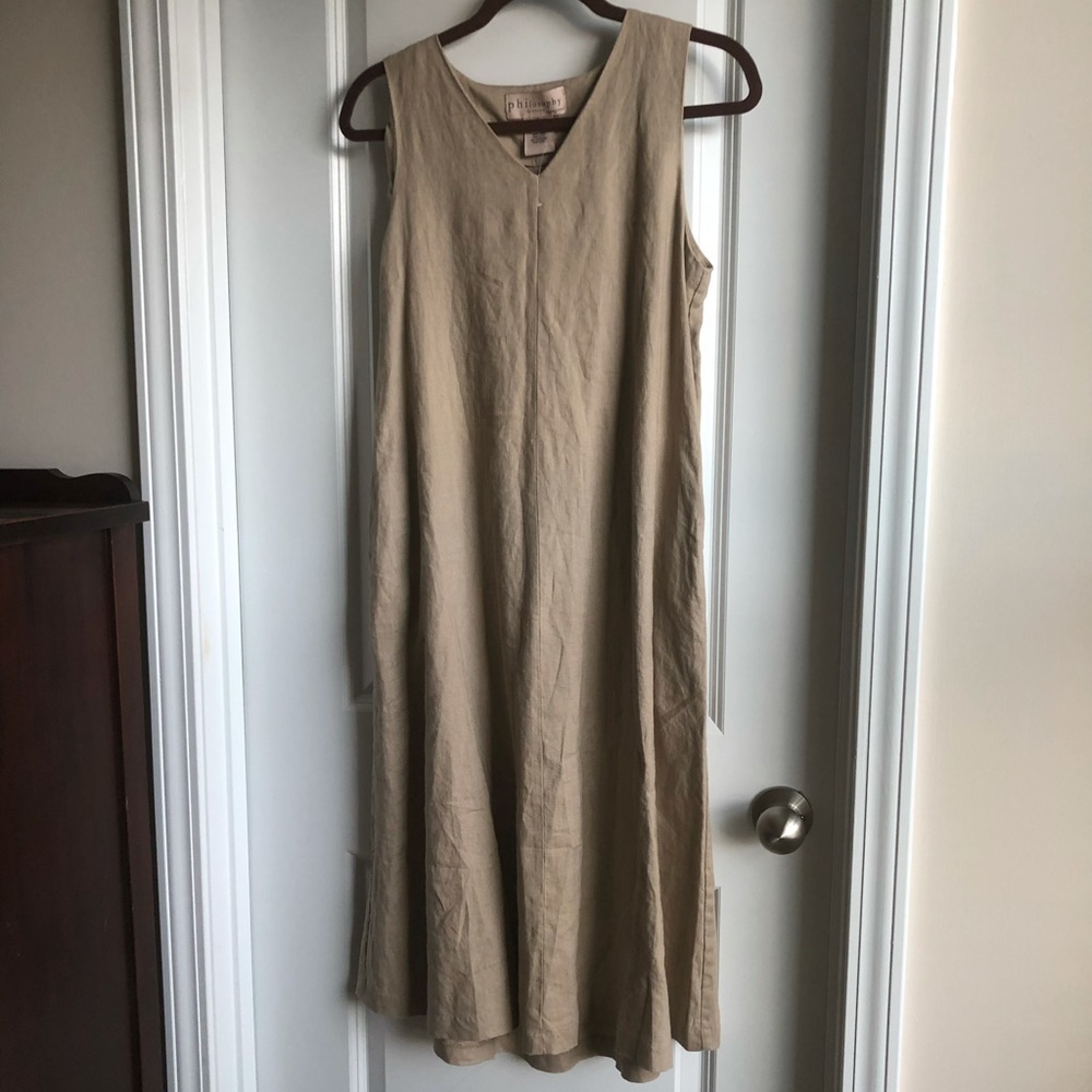 Beige Linen Philosophy Dress